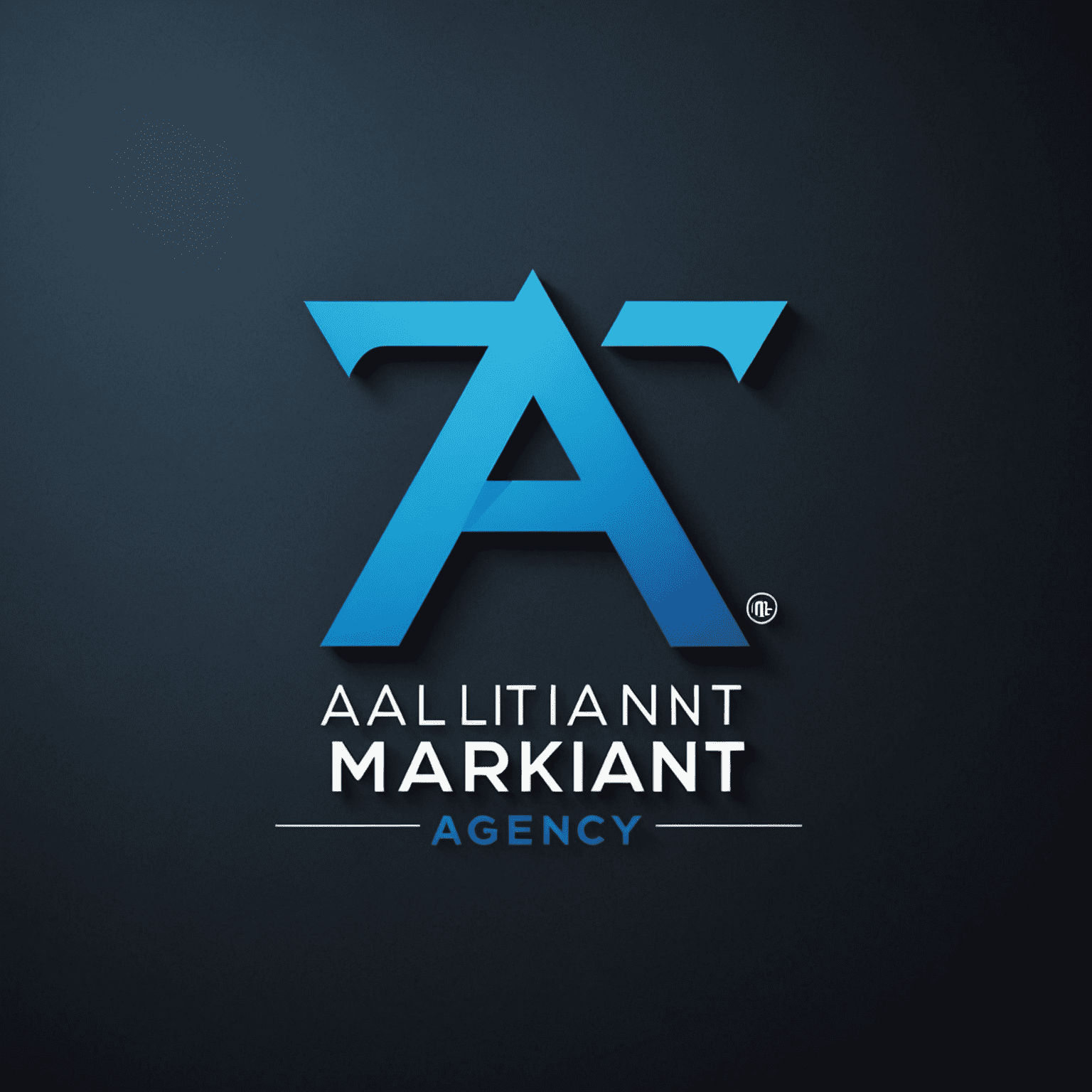 Alliant Marketing Agency Logo - A modern, sleek design featuring the company name in electric blue with a stylized 'A' icon