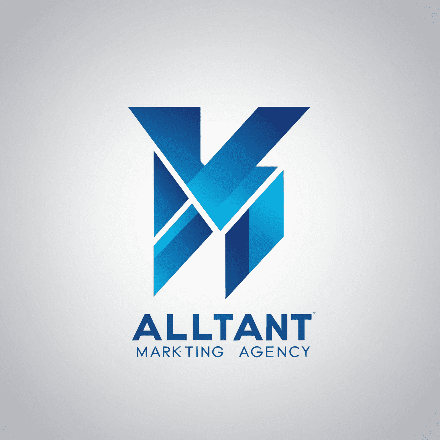 Alliant Marketing Agency Logo - A modern, sleek design featuring the company name in electric blue with a stylized 'A' icon