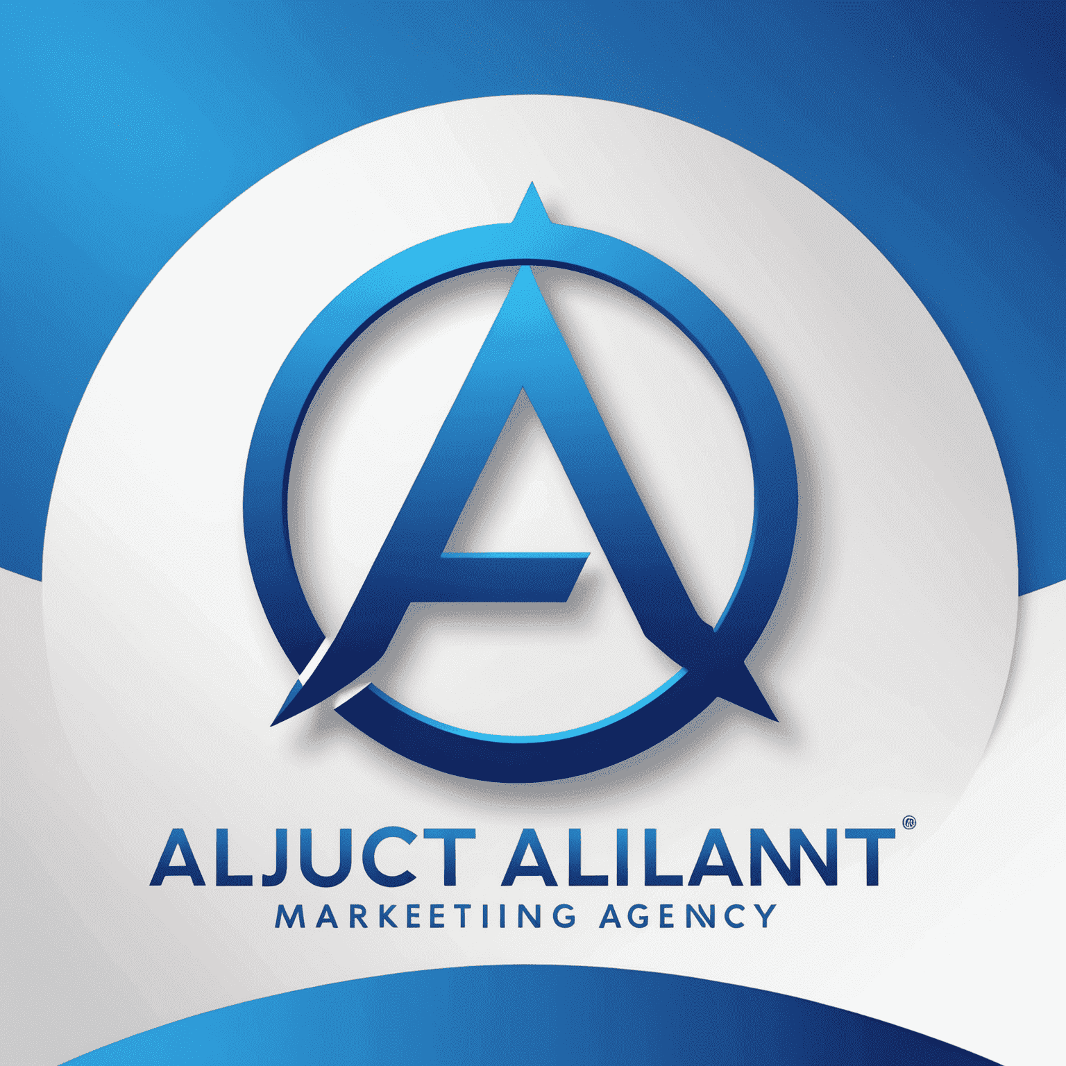 Alliant Marketing Agency Logo - A modern, sleek design featuring the company name in electric blue with a stylized 'A' icon