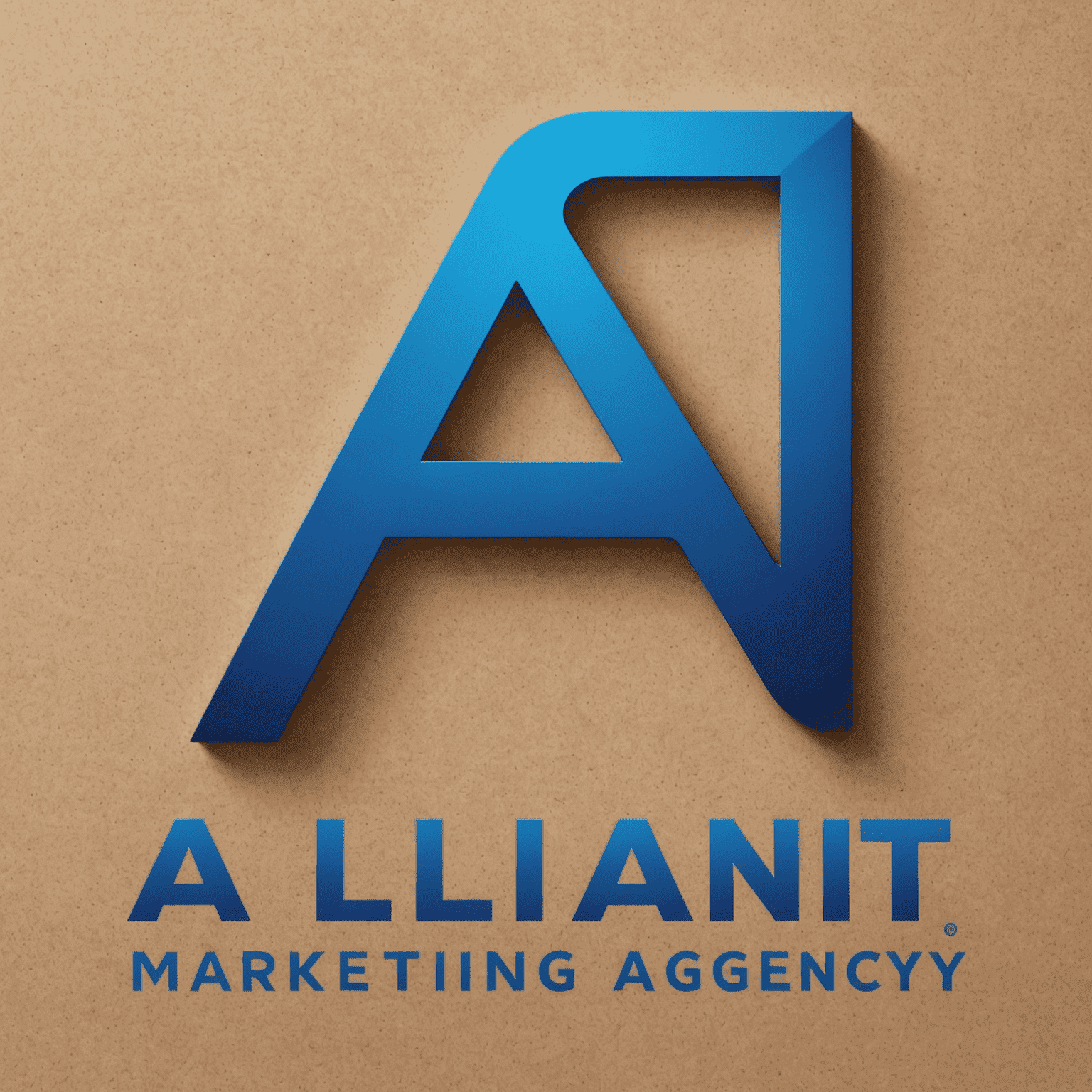 Alliant Marketing Agency Logo - A modern, sleek design featuring the company name in electric blue with a stylized 'A' icon