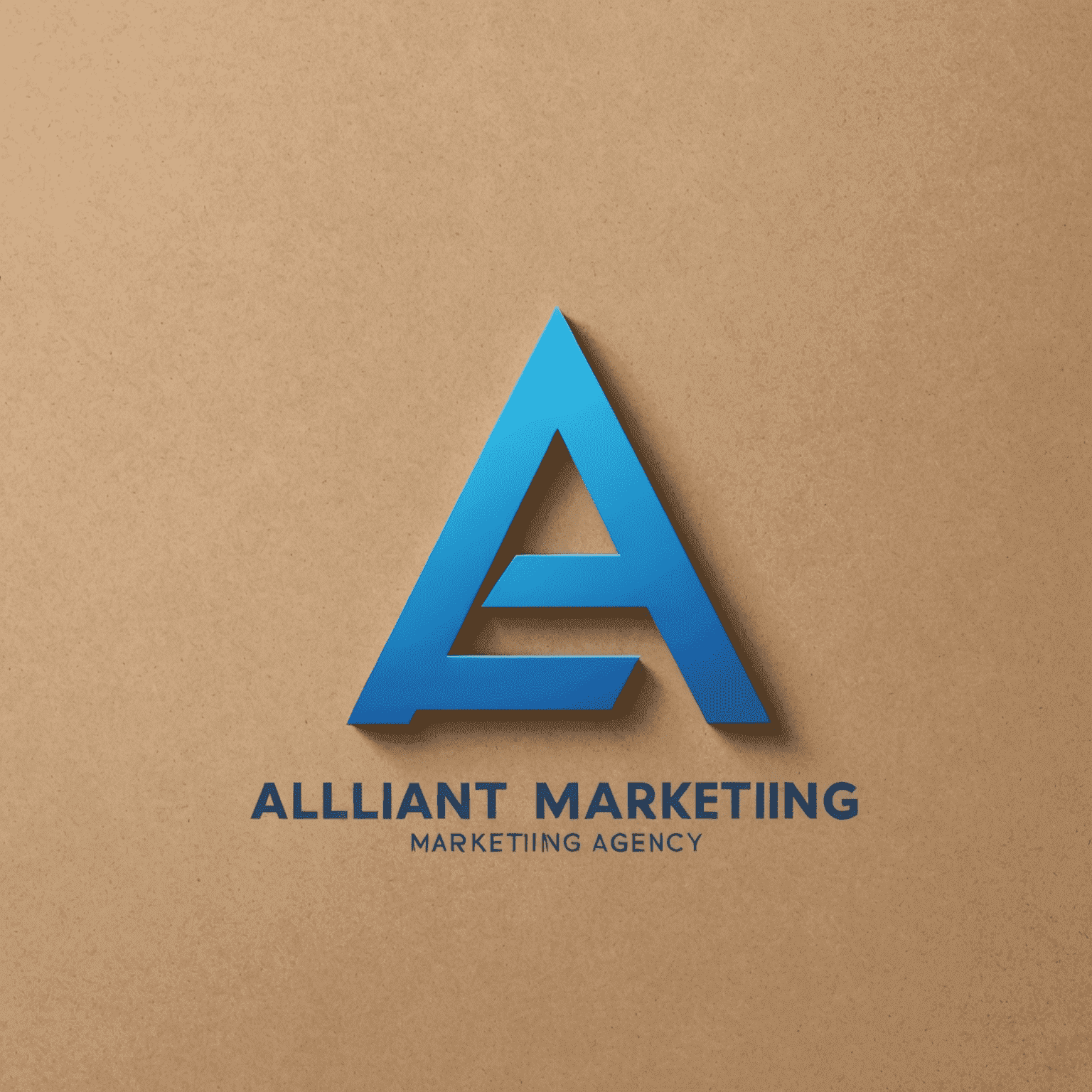 Alliant Marketing Agency Logo - A modern, sleek design featuring the company name in electric blue with a stylized 'A' icon