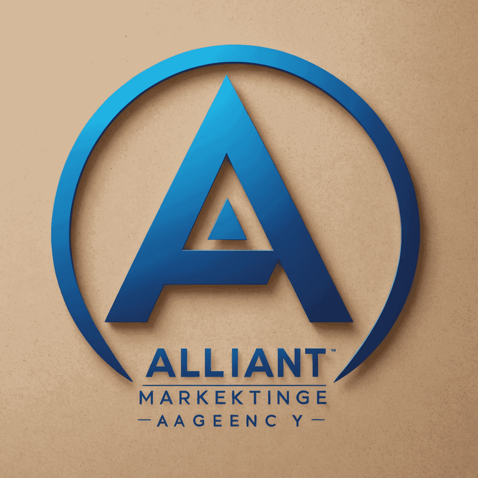 Alliant Marketing Agency Logo - A modern, sleek design featuring the company name in electric blue with a stylized 'A' icon