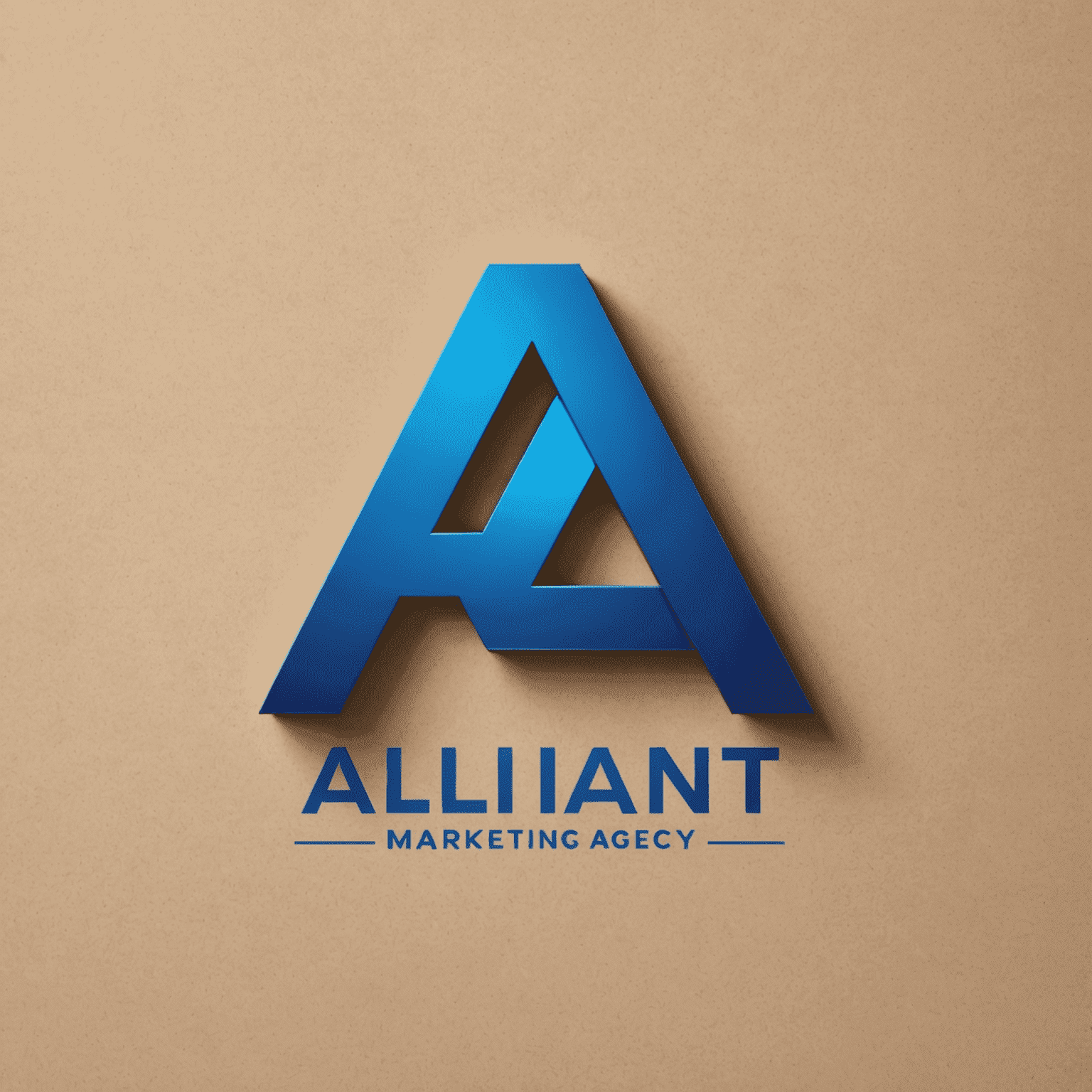 Alliant Marketing Agency Logo - A modern, sleek design featuring the company name in electric blue with a stylized 'A' icon