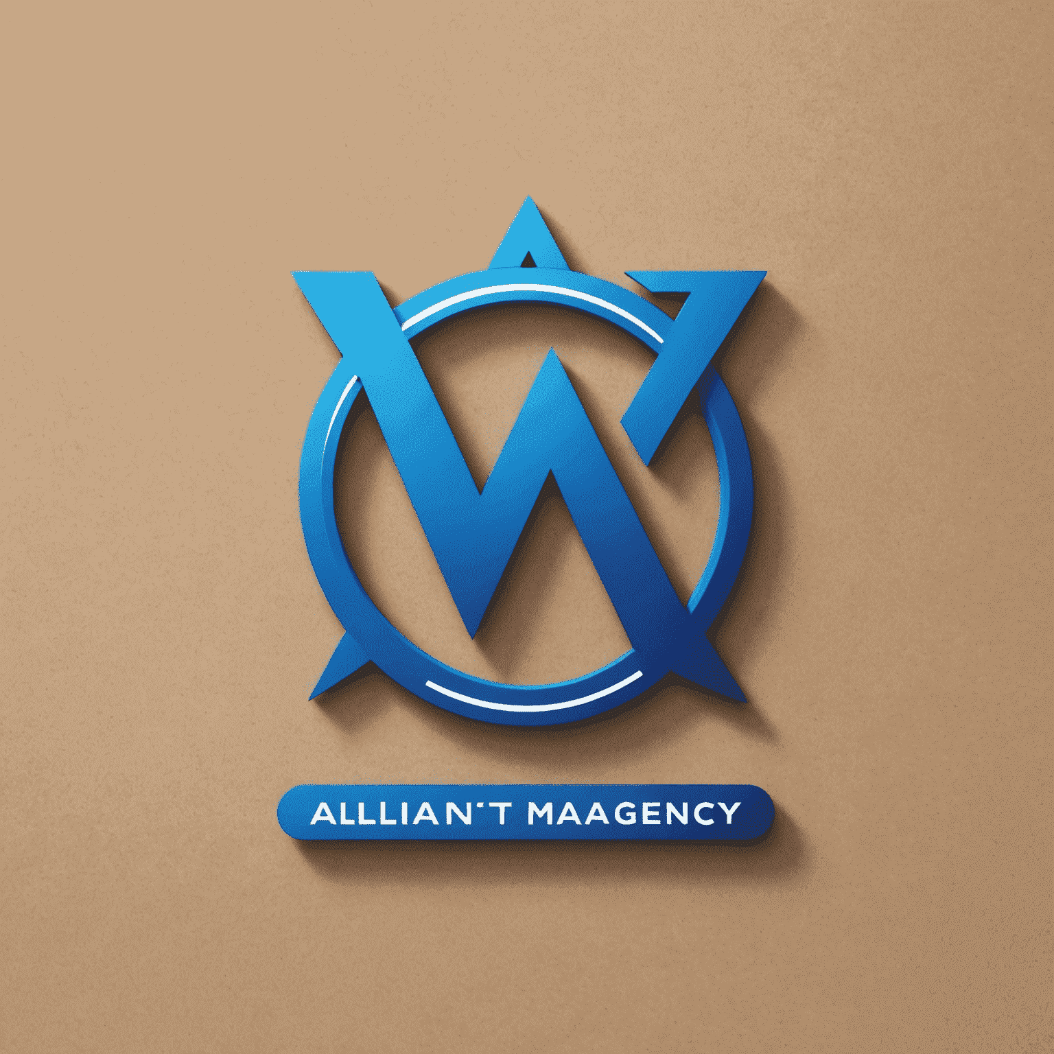 Alliant Marketing Agency Logo - A modern, sleek design featuring the company name in electric blue with a stylized 'A' icon